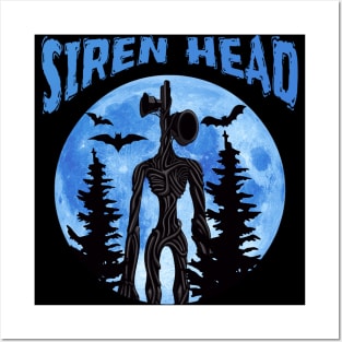 Siren Head Blue Moon Posters and Art